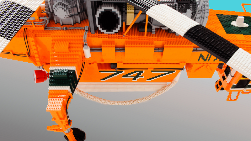 Illustration for article titled This Insane Lego Helicopter Is Made With 100,000 Pieces